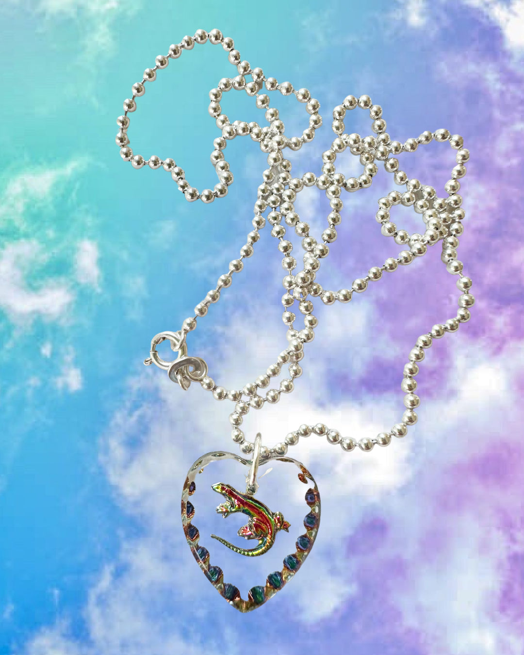 MORPHIO: Lizard Morph Sterling Silver Necklace