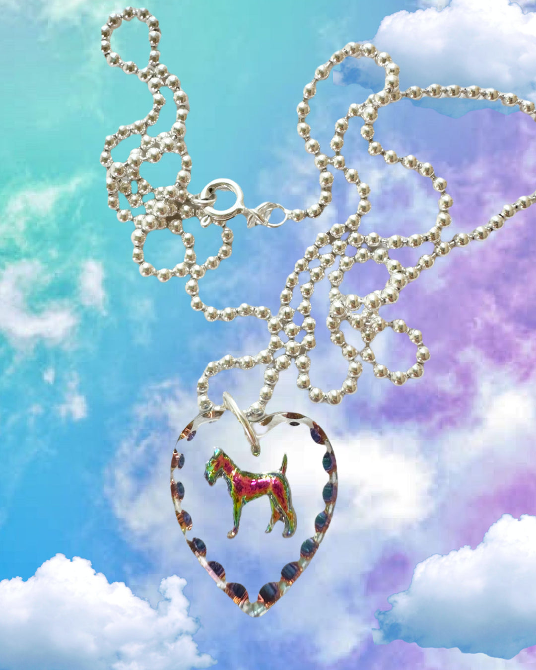 MORPHIO: Schnauzer Morph Sterling Silver Necklace