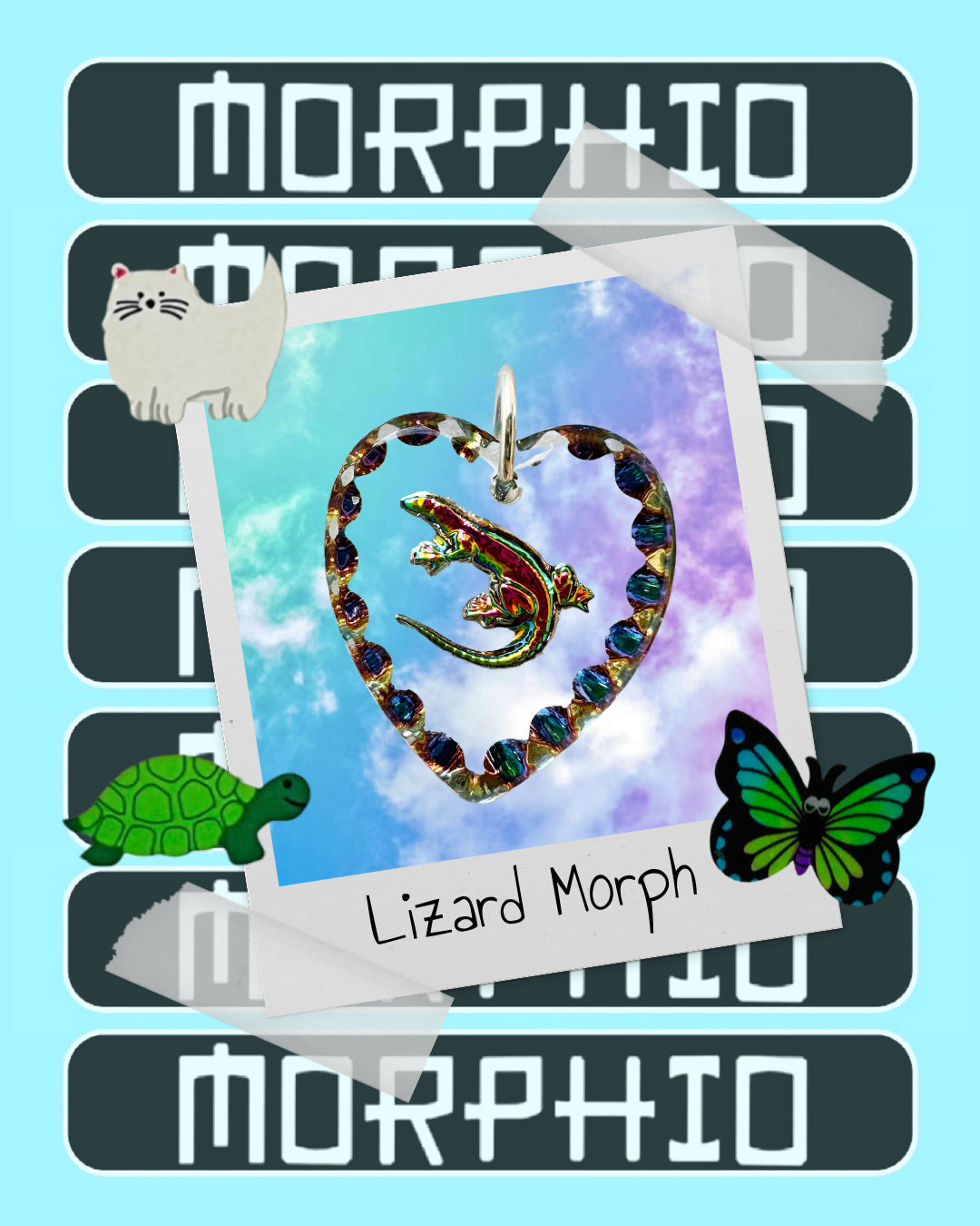 MORPHIO: Lizard Morph Sterling Silver Necklace