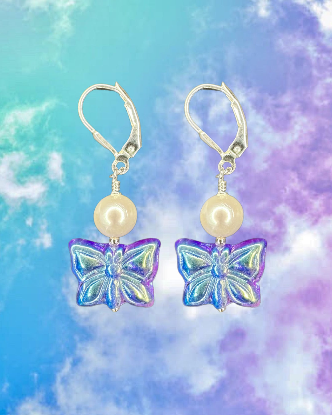MORPHIO: Blue Morpho Butterfly Earrings