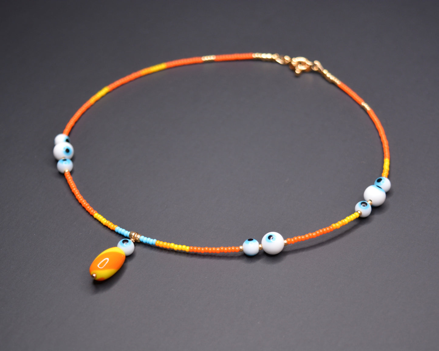 SAMPLE Lil Goobers: Lil Treat Charm Seed Bead Necklace