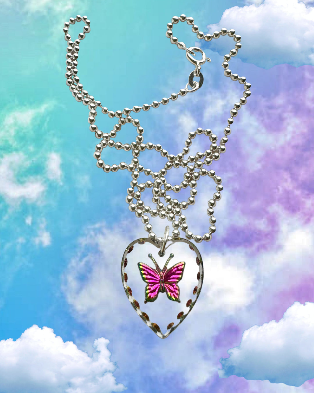 MORPHIO: Butterfly Morph Sterling Silver Necklace