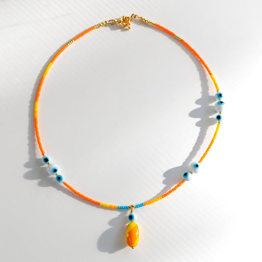 SAMPLE Lil Goobers: Lil Treat Charm Seed Bead Necklace
